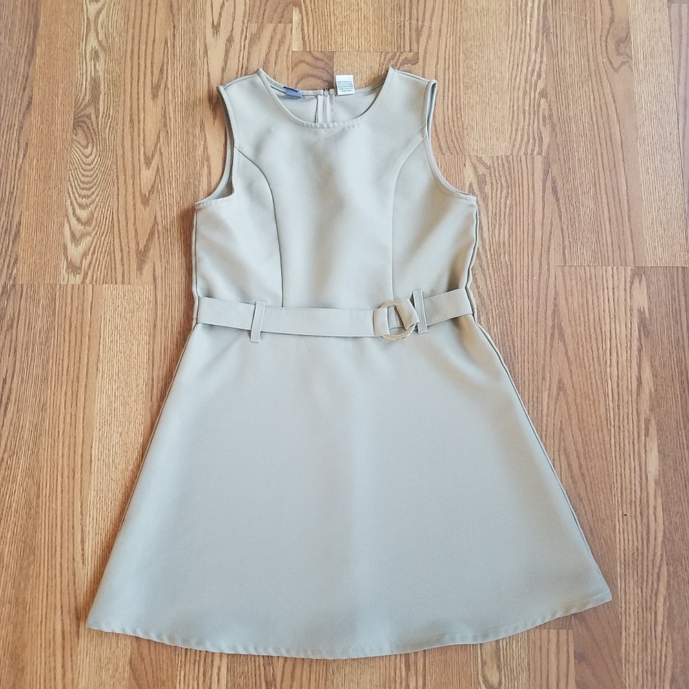 Class Girls Sz 14 Khaki Dress Uniform School Beige